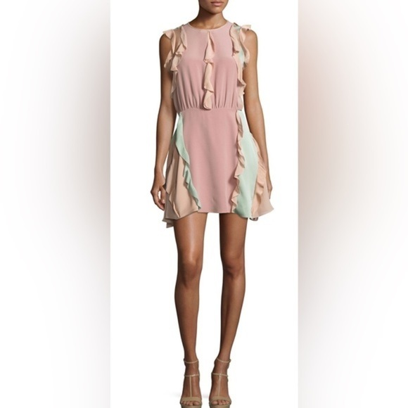 Alexis Keely Colorblock Ruffle Mini Dress ✨ - Picture 2 of 11